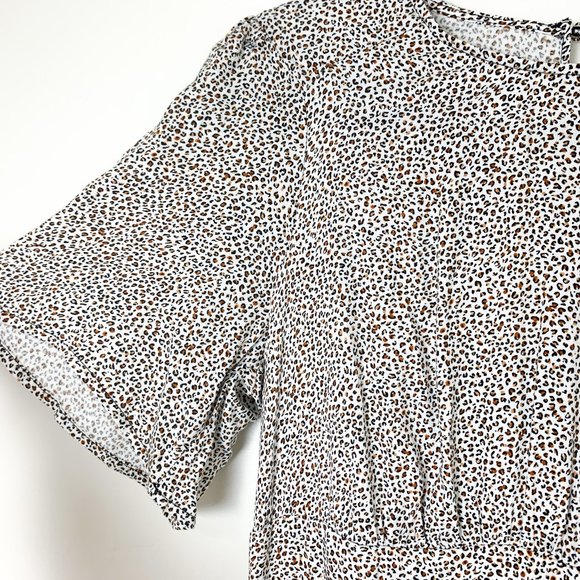 AFRM Janice Leopard Print Midi Dress Medium - Picture 3 of 6